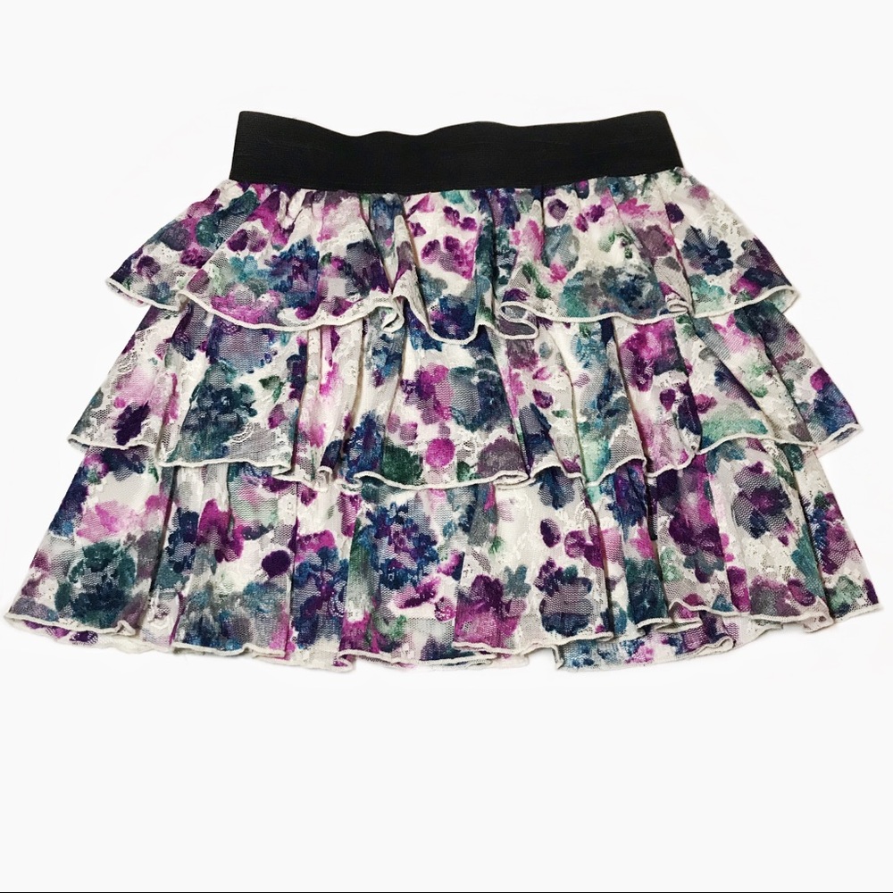 lace skirt with ruffles